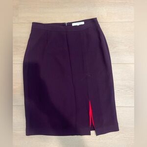 BCBGMaxAzria Dark Purple Pencil Skirt